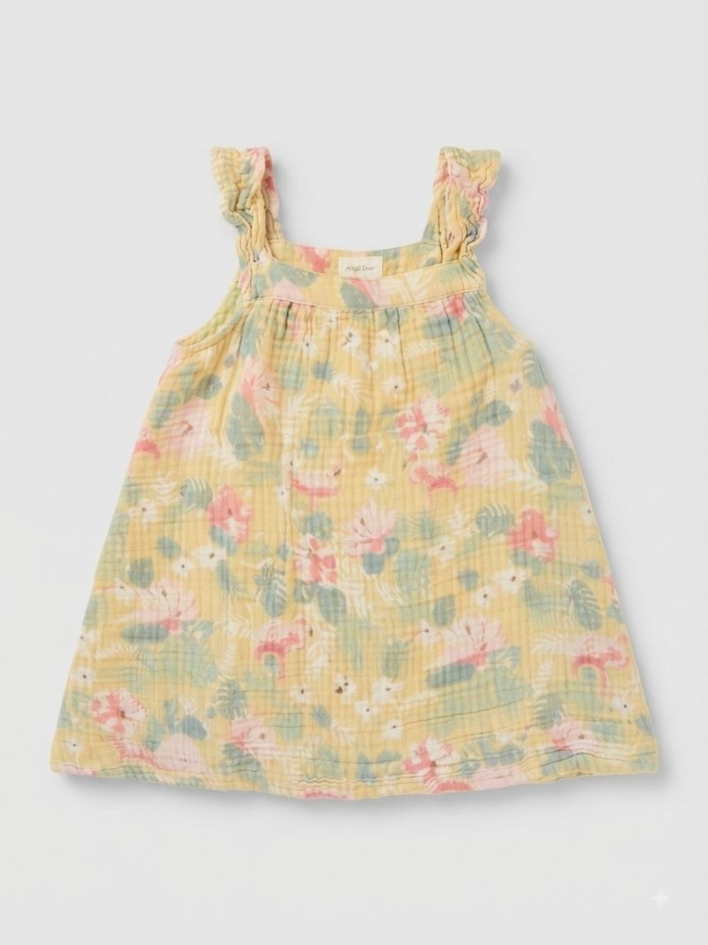 Angel Dear Floral Muslin Cotton Ruffle Strap Dress Size 5